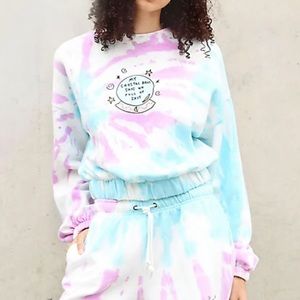 Jac Vanek Crystal Ball Tie Dye Crop Sweatshirt